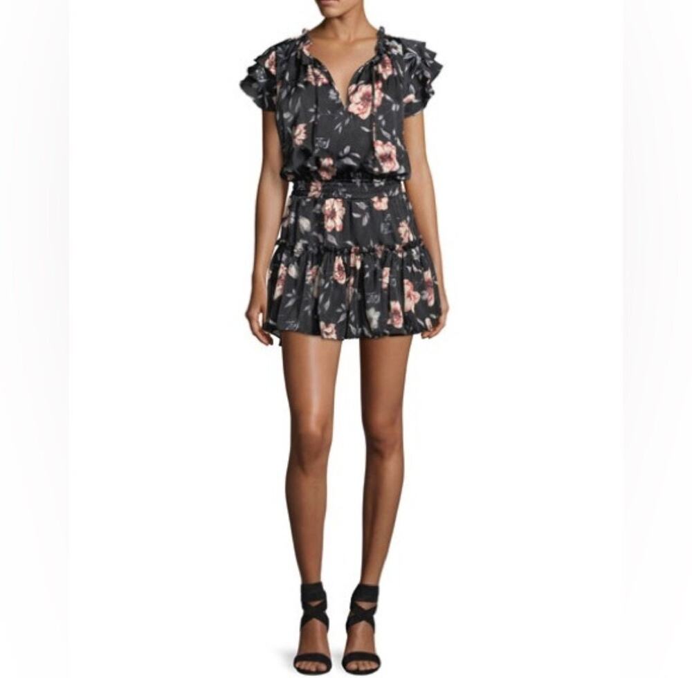 MISA Los Angeles Cecile Floral Mini Dress XS Romantic Feminine